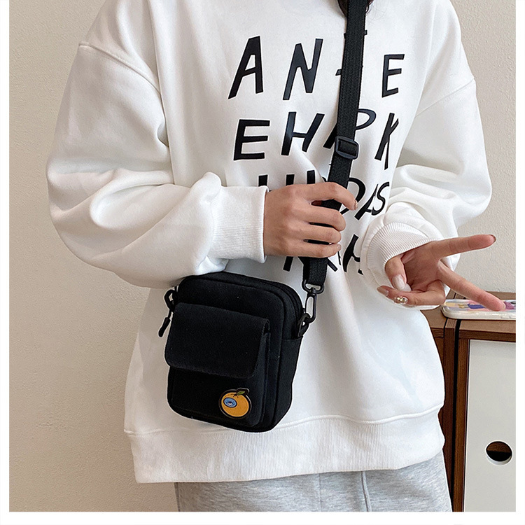 Cute little bag for girls 2024 New trendy and energetic girl student phone bag, Japanese-style fresh and clean crossbody canvas bag undefined