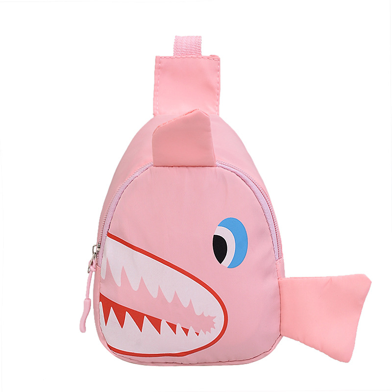 This trendy children's bag is a unique little shark chest bag for boys. It's a stylish crossbody bag for babies going on trips Item Picture
