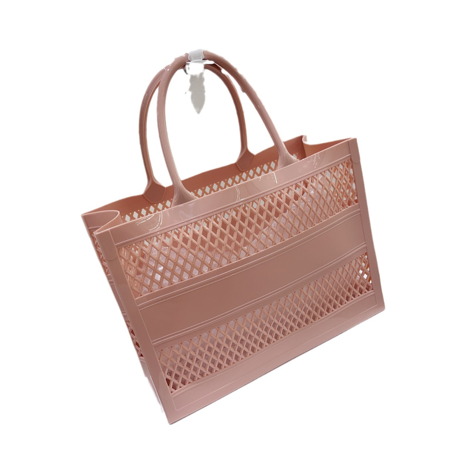 2025 Summer New shopping basket hand-held jelly bag, super large capacity basket storage basket, enlarged hollowed-out beach bag Item Picture