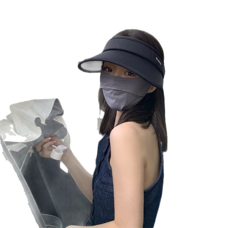 Summer new style summer wide-brimmed sun protection hats, women's UV protection sun hats, open-top hats, cycling sun hats Item Picture