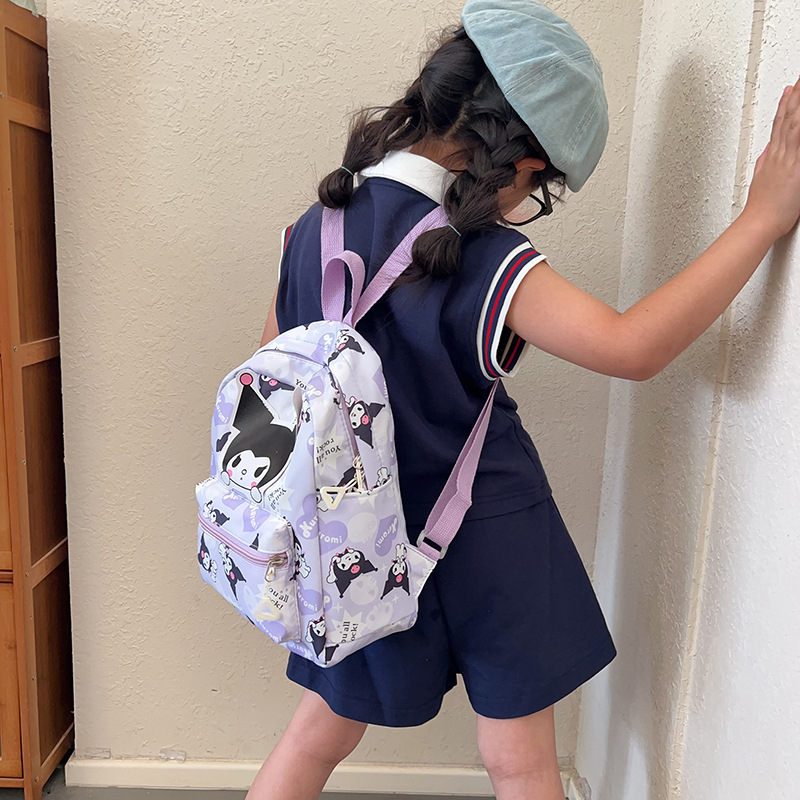 Kuromi Children's schoolbags for grades 1-3, cute boys and girls, large-capacity schoolbags with cartoon prints, kindergarten backpacks details Picture