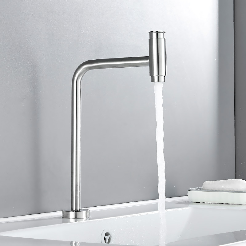 Stainless steel faucet, 360-degree rotating faucet, kitchen sink, wall-mounted mop sink, rotating faucet full figure