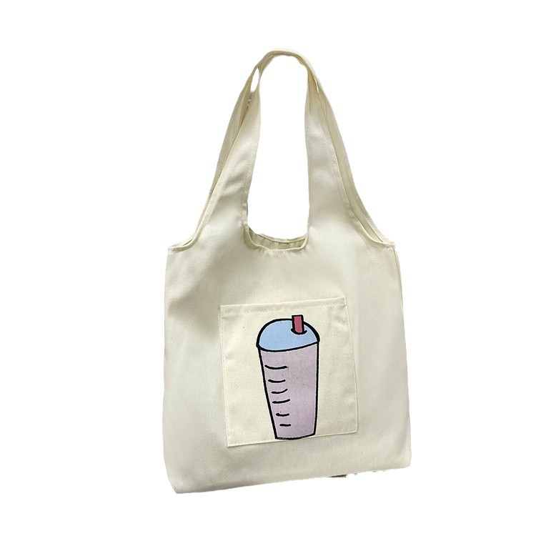Wholesale vest canvas bags, large capacity o creative large capacity shopping bags, hand-held canvas tote bags Item Picture