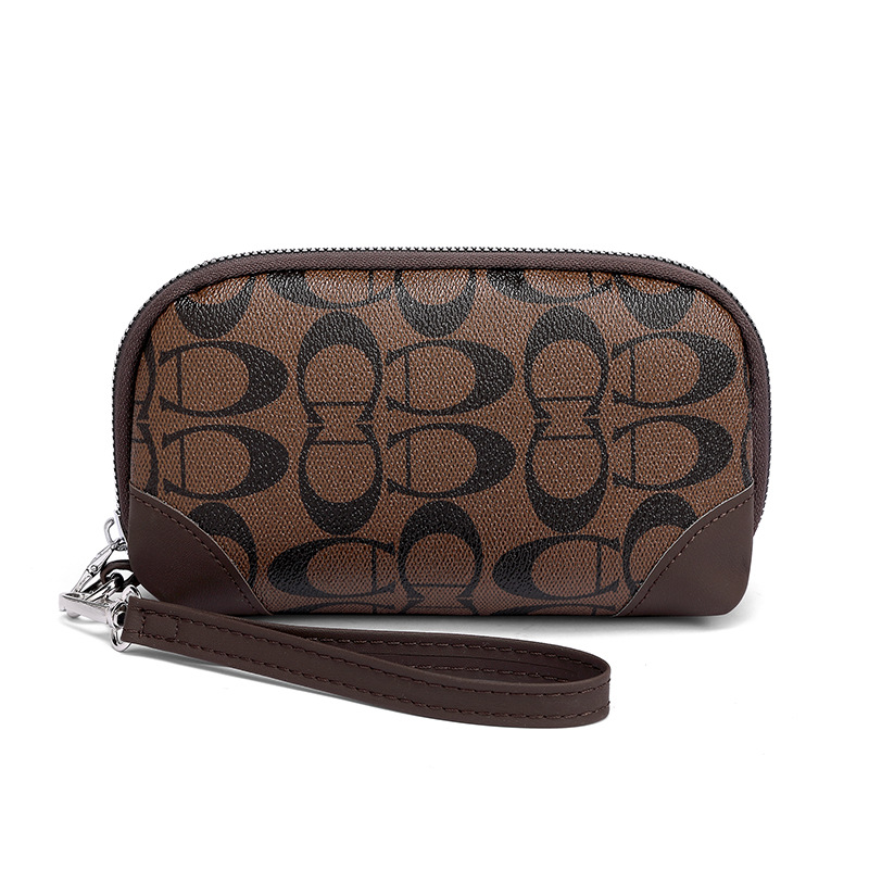The new hand-held wallet for women is a long, simple, large-capacity zipper shell bag and a hand-held bag for mom. It can hold a mobile phone Item Picture