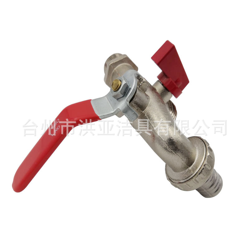 The manufacturer produces zinc alloy 4-inch one-inlet and two-outlet washing machine ball valves, faucets, garden double-outlet electroplated faucets Application Scenario