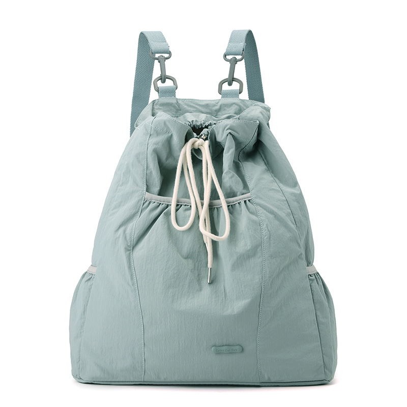 Colorful Fox Korean version Instagram niche design women's casual backpack, school-style lightweight drawstring backpack Item Picture