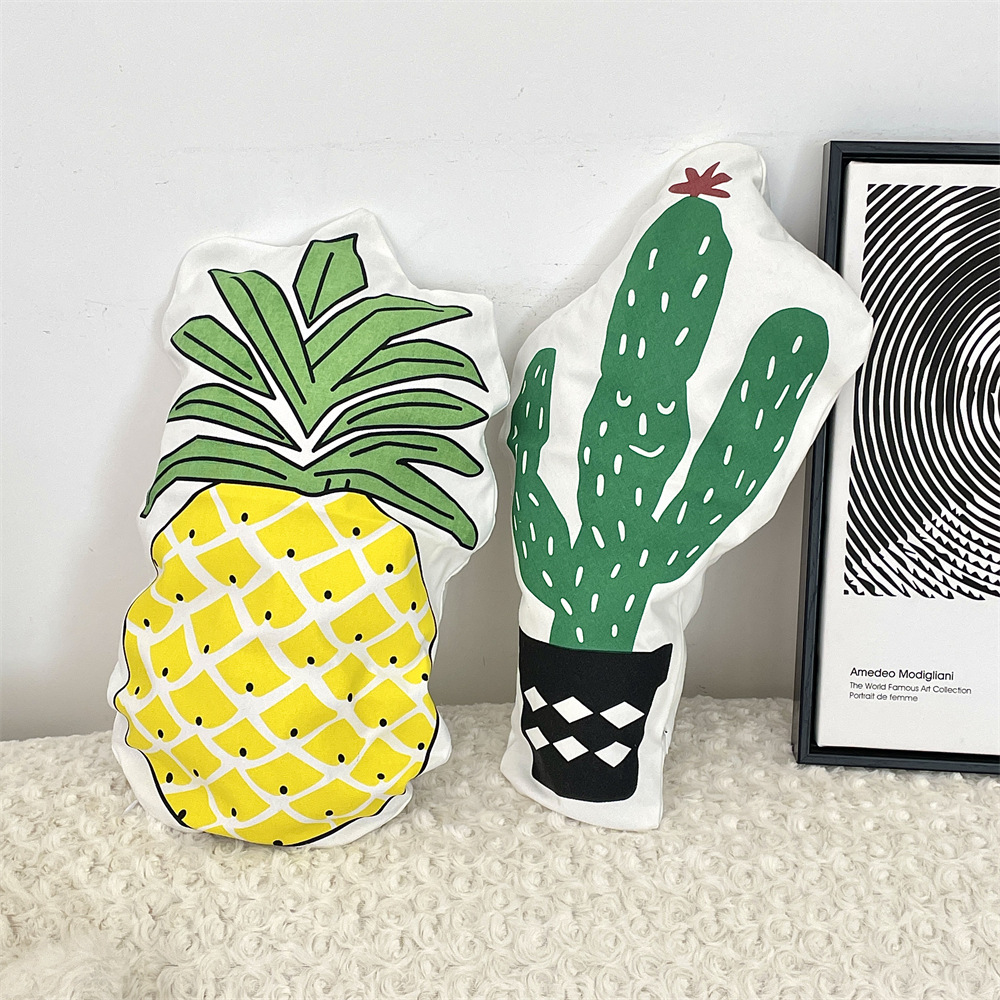 bj250224 Creative Pillow Cushion Cover Cactus Plant Toy Pillow Cover Bay Window Bedroom Furniture Pillow Cover Specification drawing