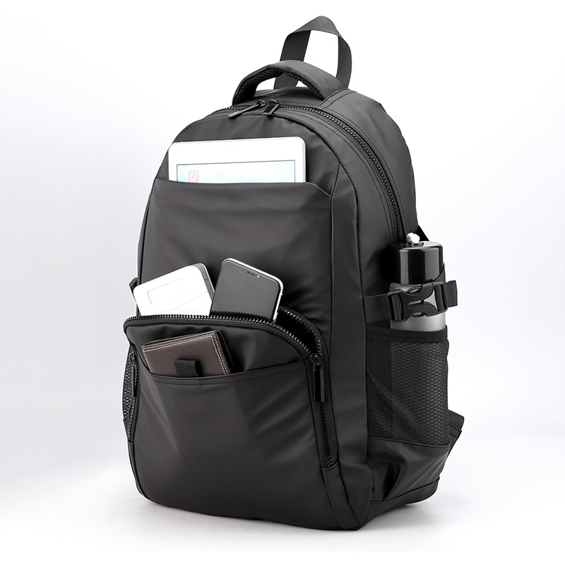 New men's nylon backpack, casual and simple, student backpack, lightweight, business large-capacity computer backpack Specification drawing