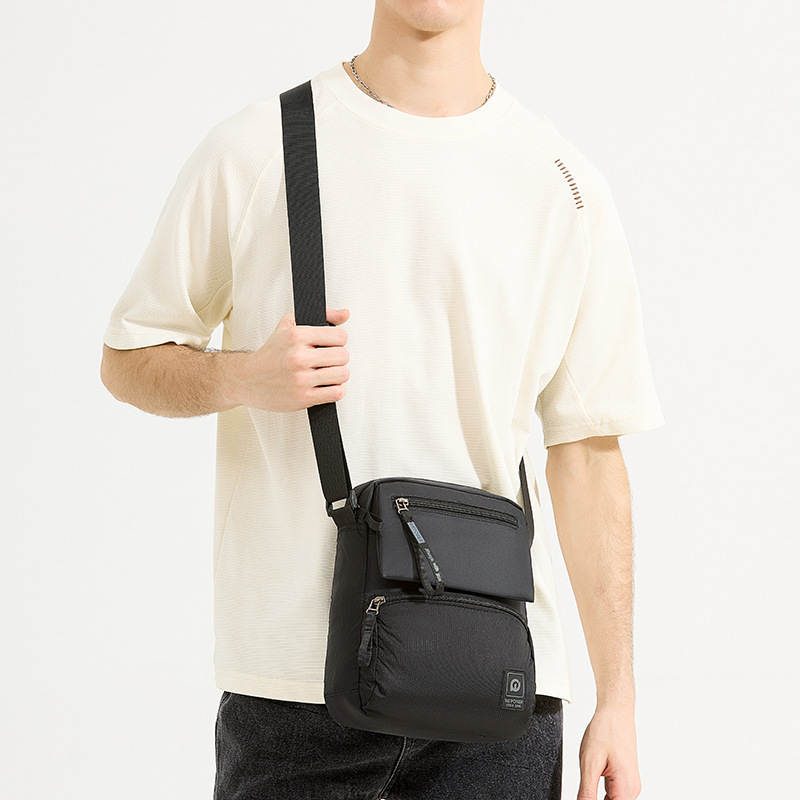 WEPOWER's new simple and fashionable single-shoulder crossbody bag for outdoor light travel, business single-shoulder bag and men's bag details Picture