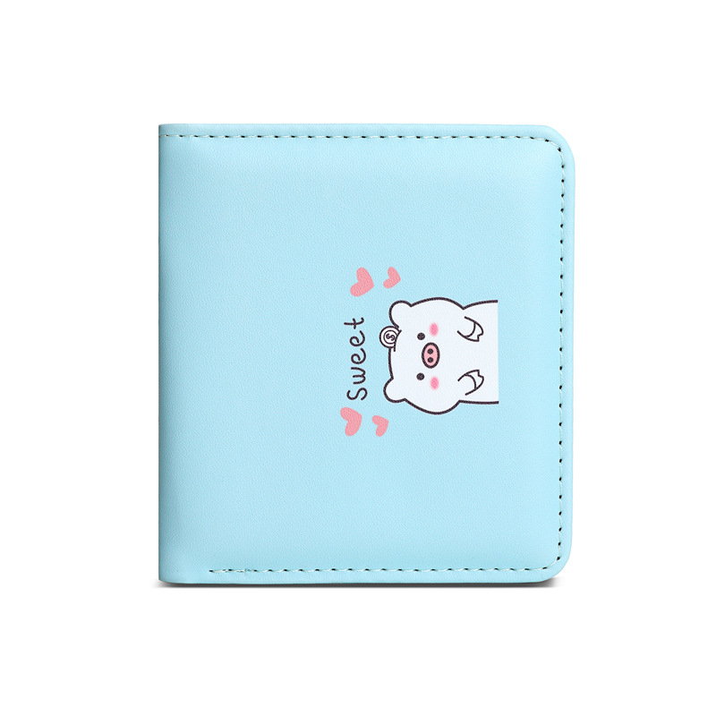 ins New 2020 new style women's folding coin purse, student Korean version piggy print card bag, one-piece consignment Item Picture