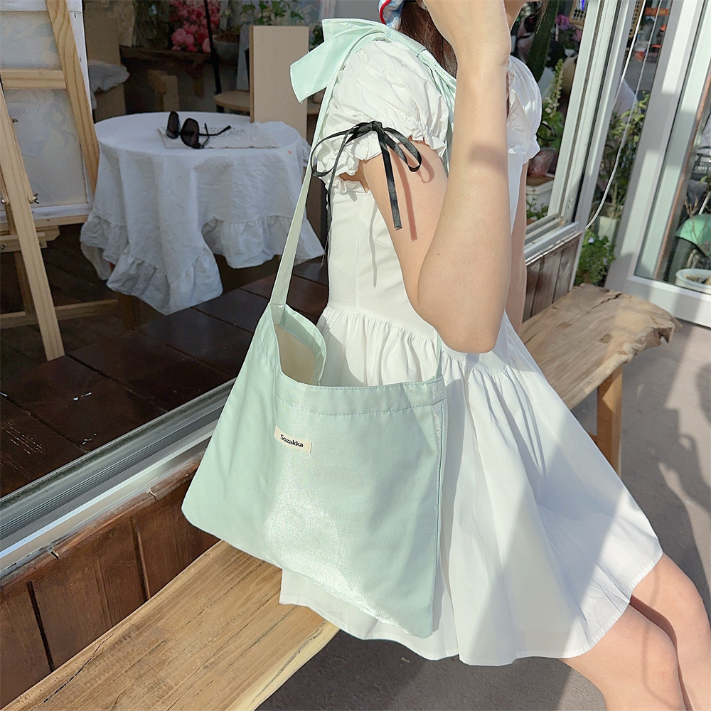44111 Cream bow single-shoulder crossbody bag for Girls 2024, a gentle and girlish handbag and underarm bag Specification drawing