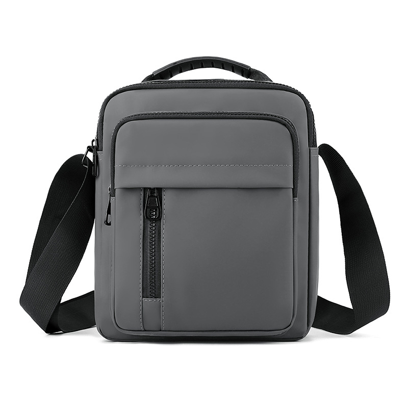 Wholesale of new cross-border simple, casual and durable single-shoulder bags with large capacity and multiple pockets, waterproof leather film fabric crossbody bags Item Picture