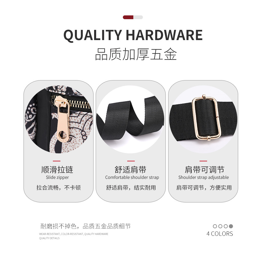 New fashionable and trendy single-shoulder bag, large-capacity daily versatile crossbody bag, women's nylon casual printed women's bag wholesale details Picture