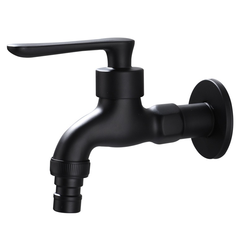 New black retro washing machine faucet, all-copper single-cooling quick-boiling faucet, 4-inch faucet, mop, pool faucet Item Picture