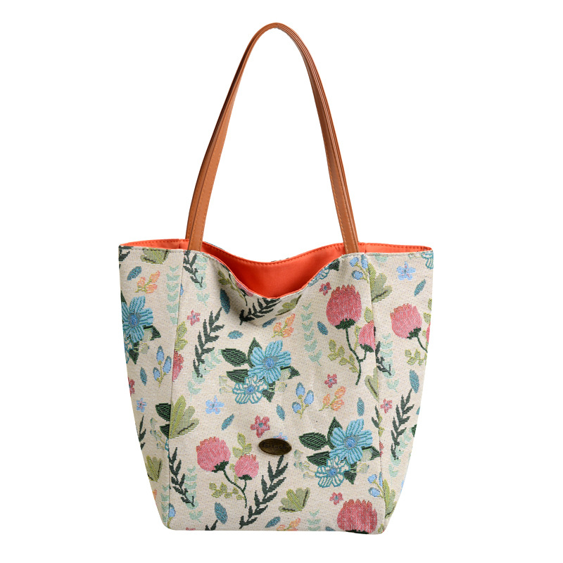 Large-capacity floral print bag for women, 2025 new trendy crossbody bag for women, Instagram niche and versatile single-shoulder dumpling bag details Picture