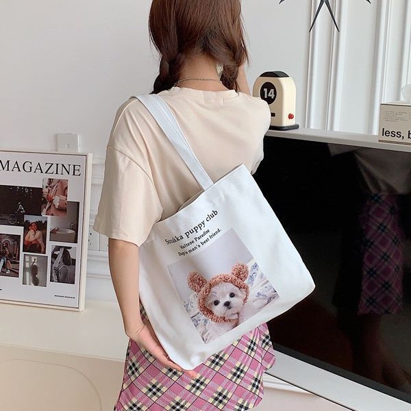 37162 Large-capacity tote bag for women, 2023 new cartoon printed handbag, shopping bag, Mommy canvas, single shoulder Application Scenario