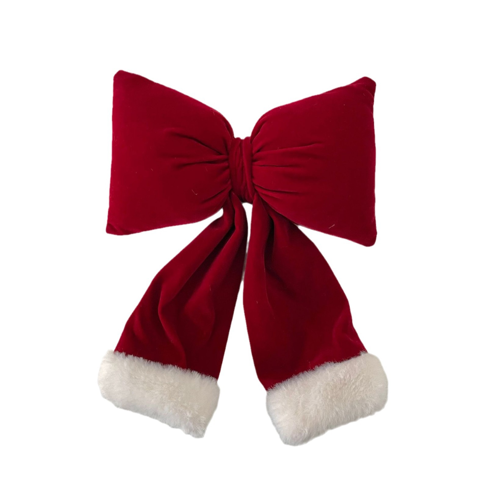Korean-style Christmas decorations, three-dimensional bows, wine red velvet, Christmas tree decoration items, window display scene arrangement Item Picture