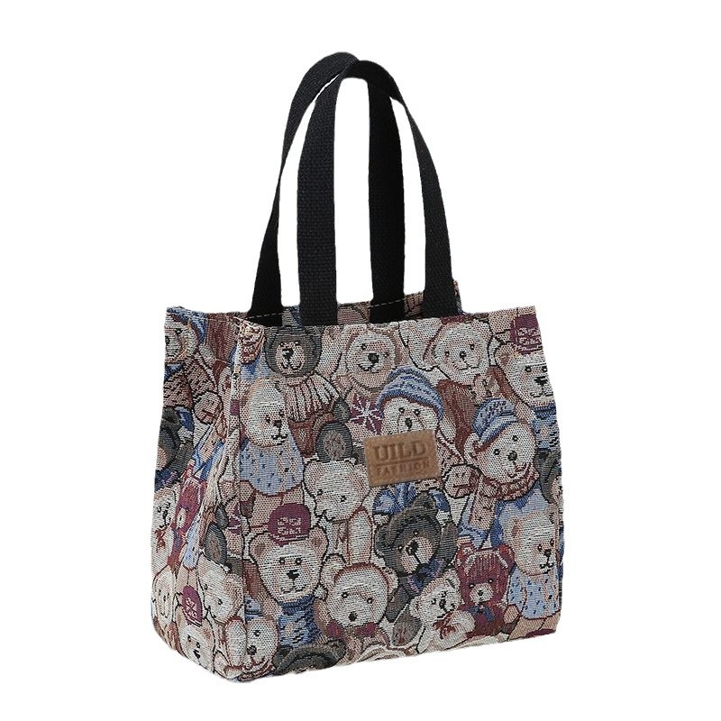 Wholesale 2025 new style women's bags, class cute bear tote bags, large-capacity single-shoulder bags, casual single-shoulder bags Item Picture