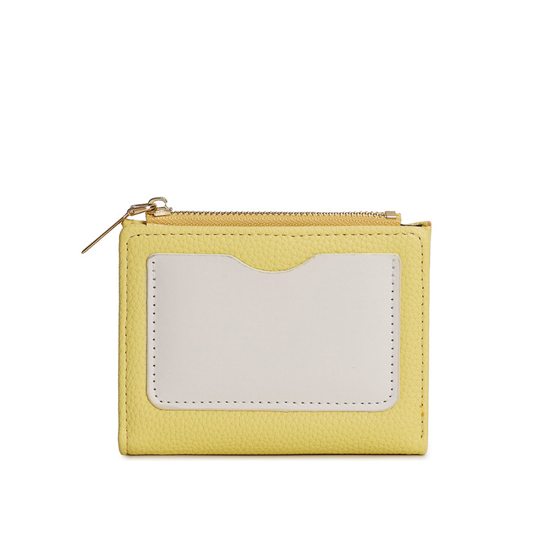TAOMICMIC's new student two-discount short wallet is a niche and creative zipper ID card wholesale coin wallet Item Picture