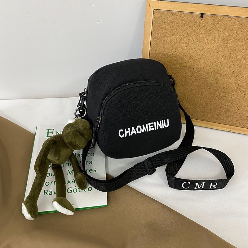 ins' super popular small women's bag 2023 new fashionable and versatile canvas bag, summer fresh and cute girl crossbody bag details Picture