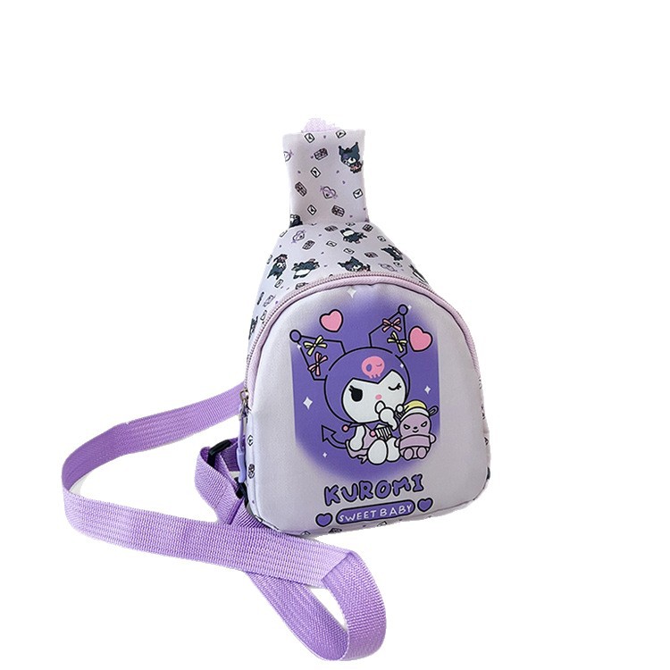 New cartoon children's bag, girls' fashionable outdoor casual crossbody bag, coin purse, baby trendy matching chest bag sample Item Picture