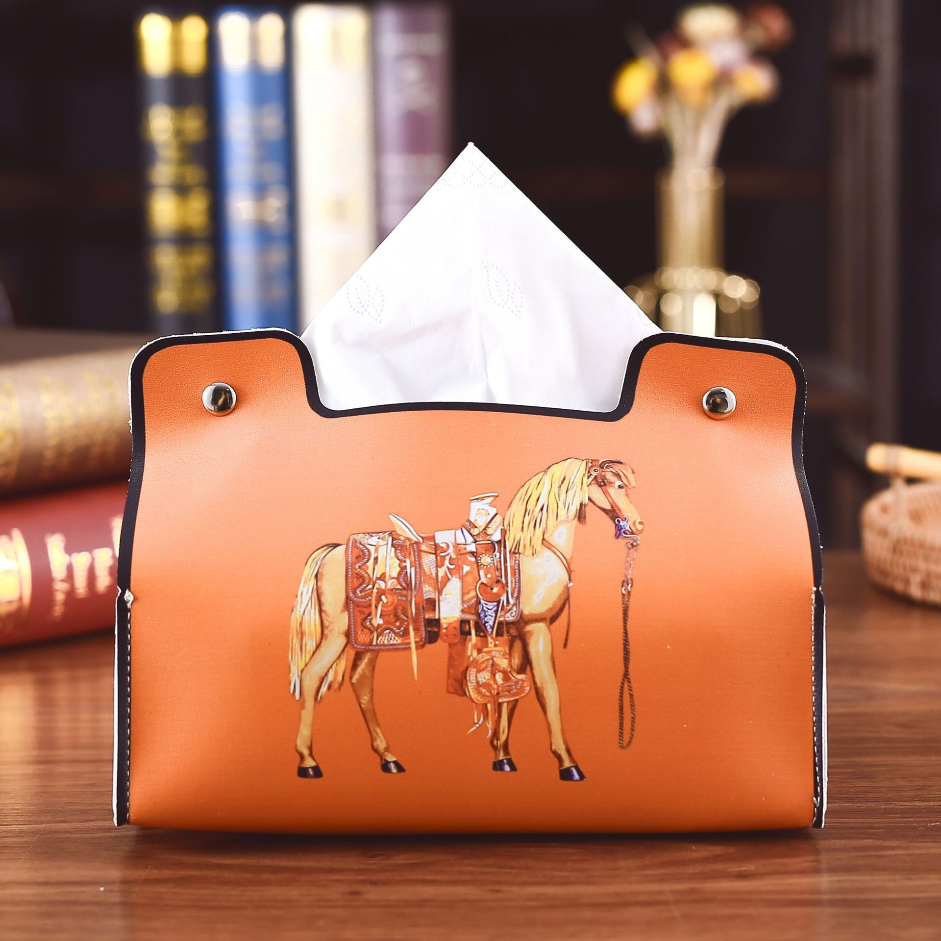 European retro Roman tissue box, household table napkin box, creative car tissue box, storage bag, tissue bag full figure