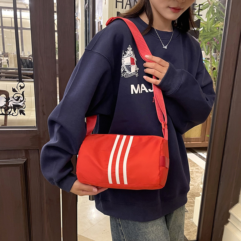 Retro 2025 versatile small square bag, women's large-capacity crossbody nylon bag, casual commuting single-shoulder bag, cross-border soft leather Specification drawing