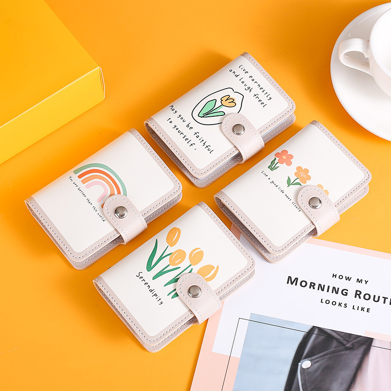 A fresh and cute card case for women, anti-demagnetization multi-position anti-demagnetization ID card jacket, a bestseller in foreign trade, with large capacity full figure