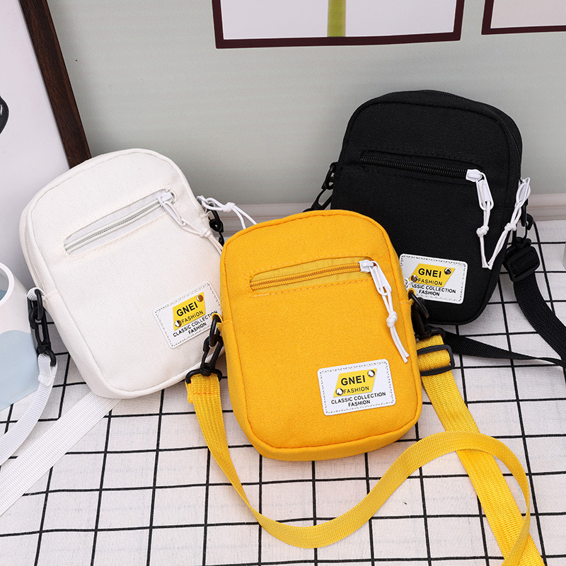 Forest-style mobile phone bag, Korean-style small crossbody bag, mini crossbody bag, disco bag, coin purse, student single-shoulder canvas bag full figure