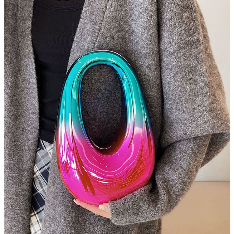 European and American cross-border acrylic bags, oval boxes, shell wine bottles, baguette bags, banquet mobile phone bags, hand-held crossbody small bags Specification drawing