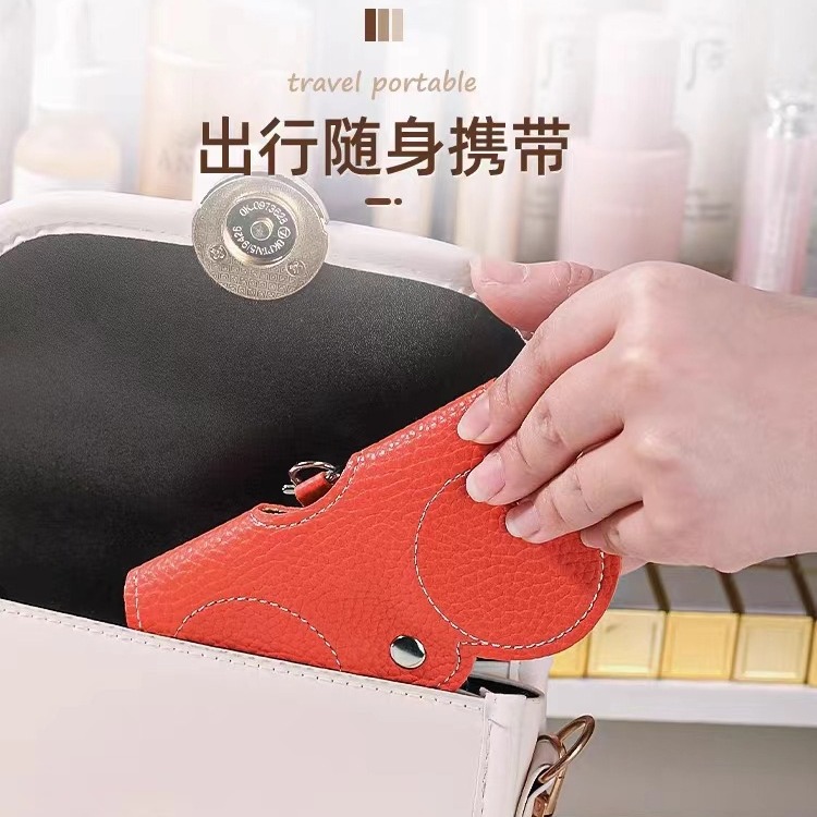 New pu sunglasses bag, portable glasses case, sunglasses protection case, cute glasses clip, simple women's glasses bag Specification drawing