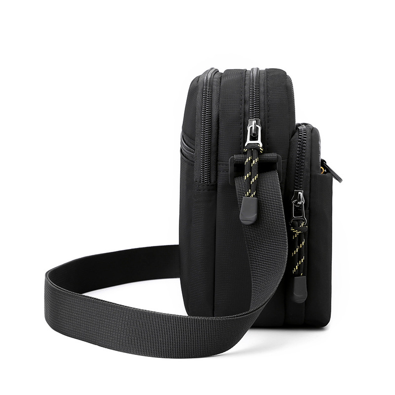 WEPOWER mini crossbody bag, Nylon fabric men's bag, casual functional men's single-shoulder bag, outdoor sports small backpack Specification drawing