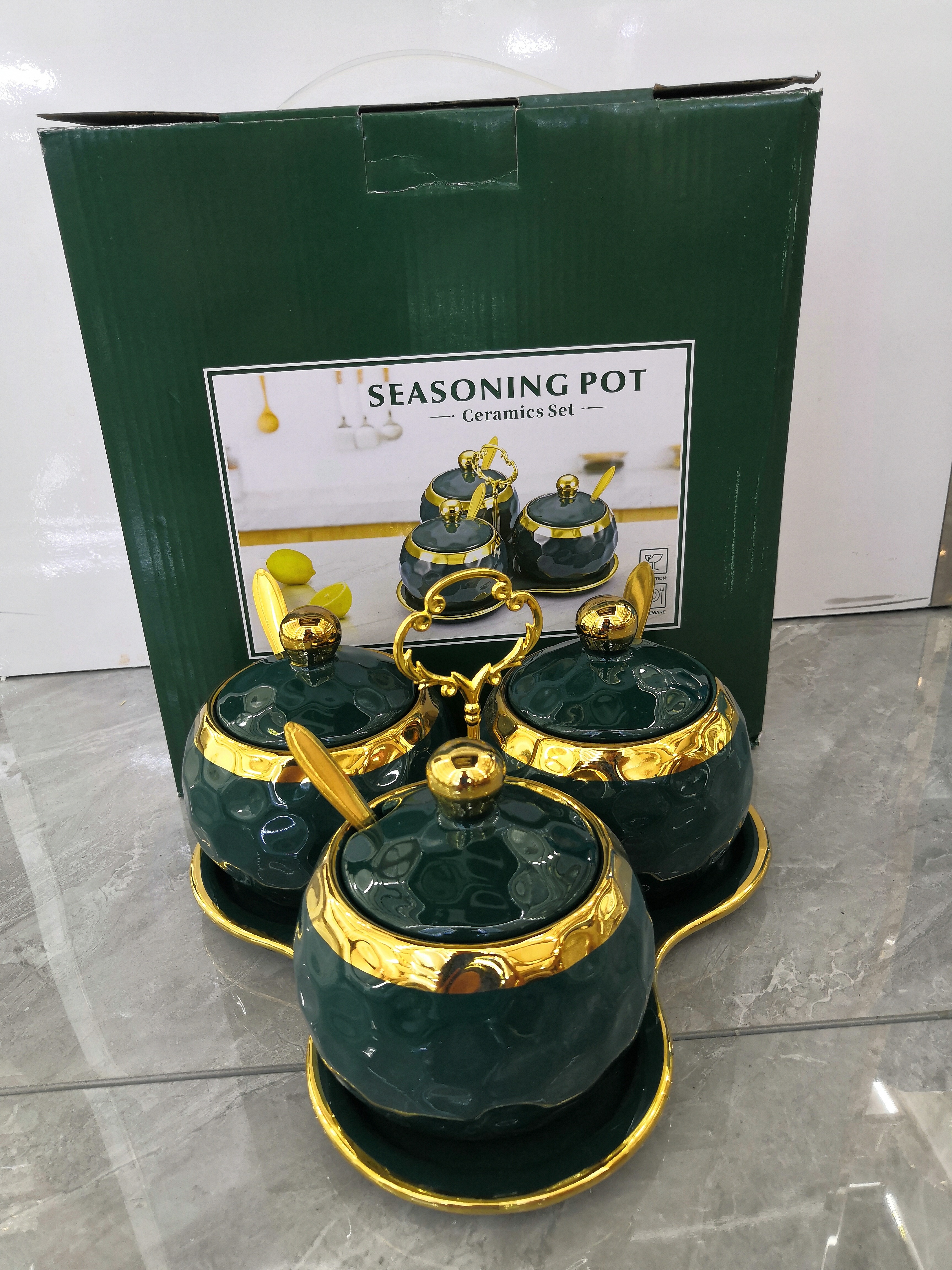 调味品/调料盒/调料瓶/陶瓷调料罐/调味架产品图