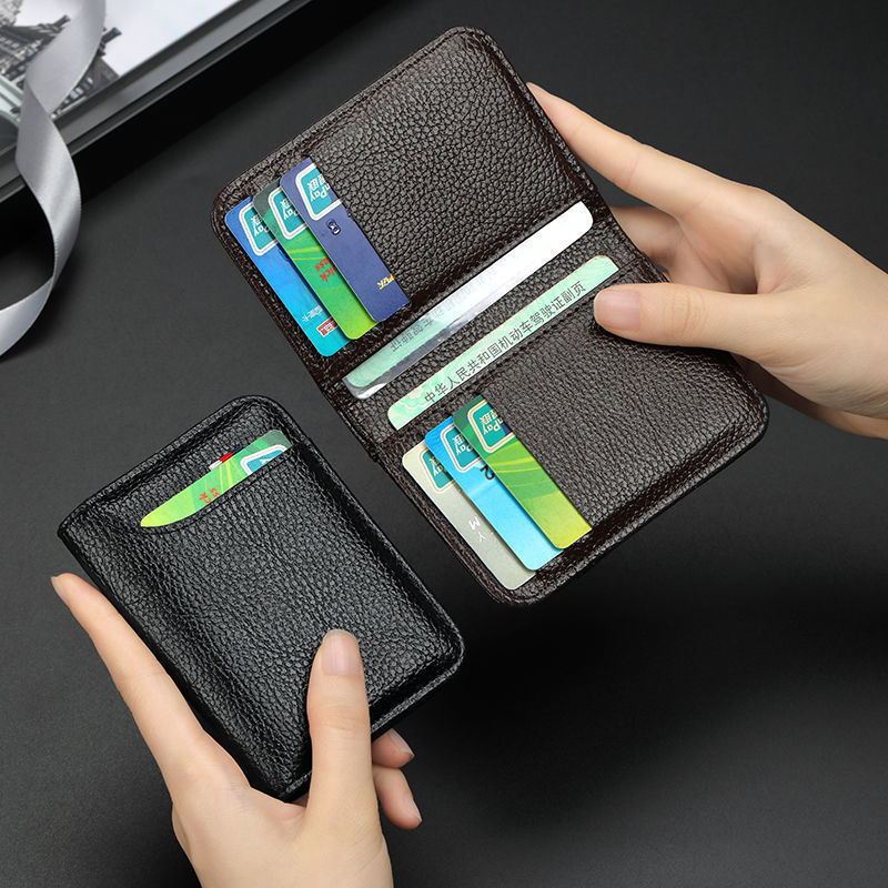 Best-selling card case in solid color, ultra-thin and compact, bank ID card holder, driver's license wallet, men's simple anti-demagnetization card holder Specification drawing