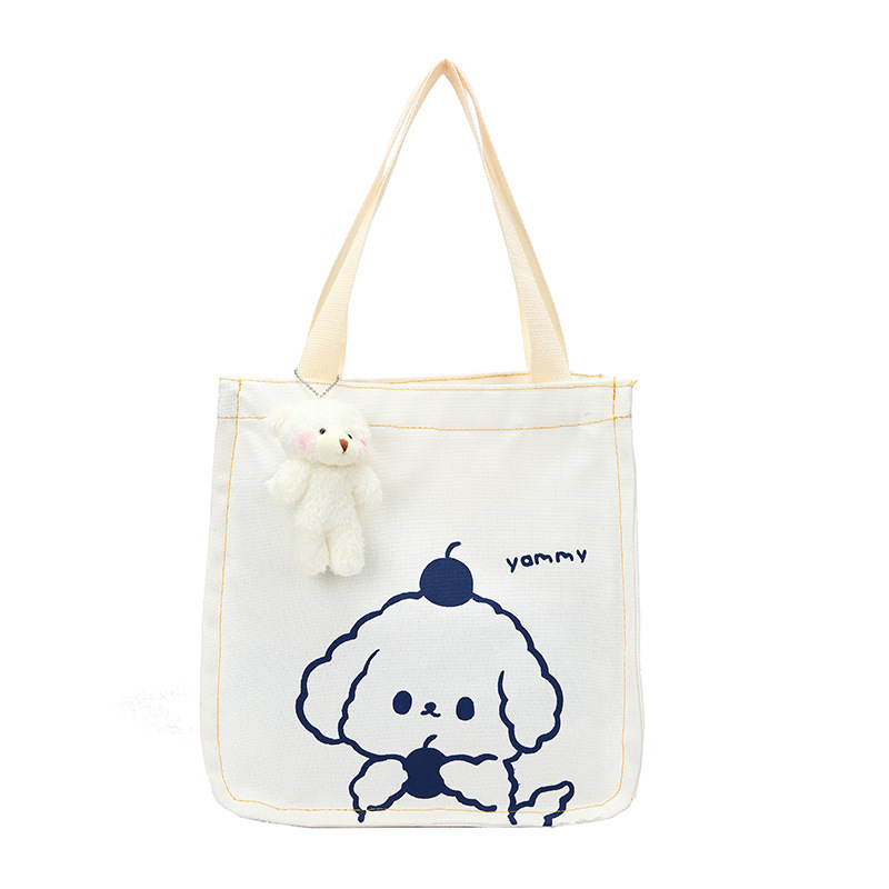 A new large-capacity Korean Instagram canvas bag for girls, a simple single-shoulder handbag for junior high school and primary school students Item Picture