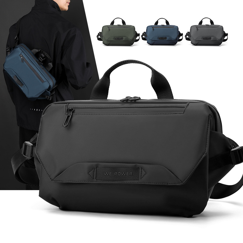 WEPOWER's new men's sports cycling chest bag, outdoor casual travel hand bag, shoulder bag and commuter crossbody bag full figure