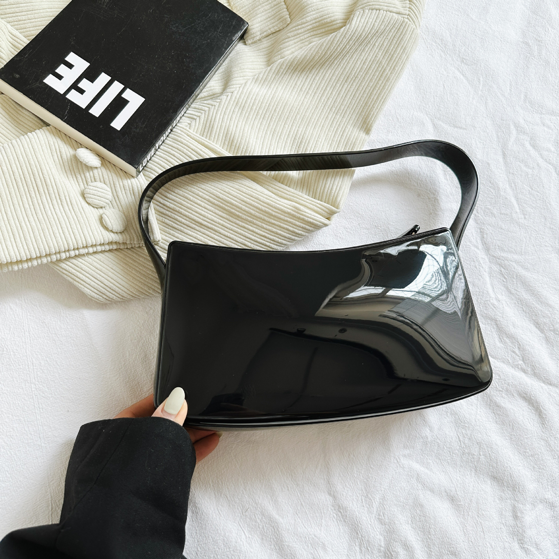 2025 New jelly bag, handbag, jelly bag, pvc bag, wrist bag, shoulder bag, ins style details Picture