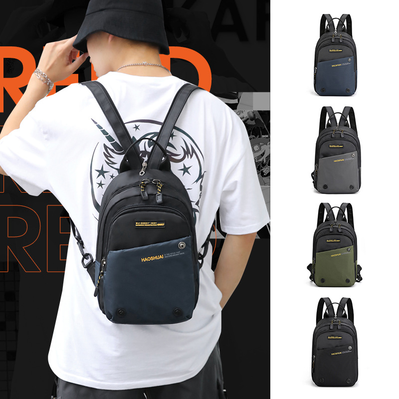 Factory direct sales of new casual and sporty men's and women's chest bags, multi-functional trendy backpacks, and fashionable crossbody outdoor bags details Picture