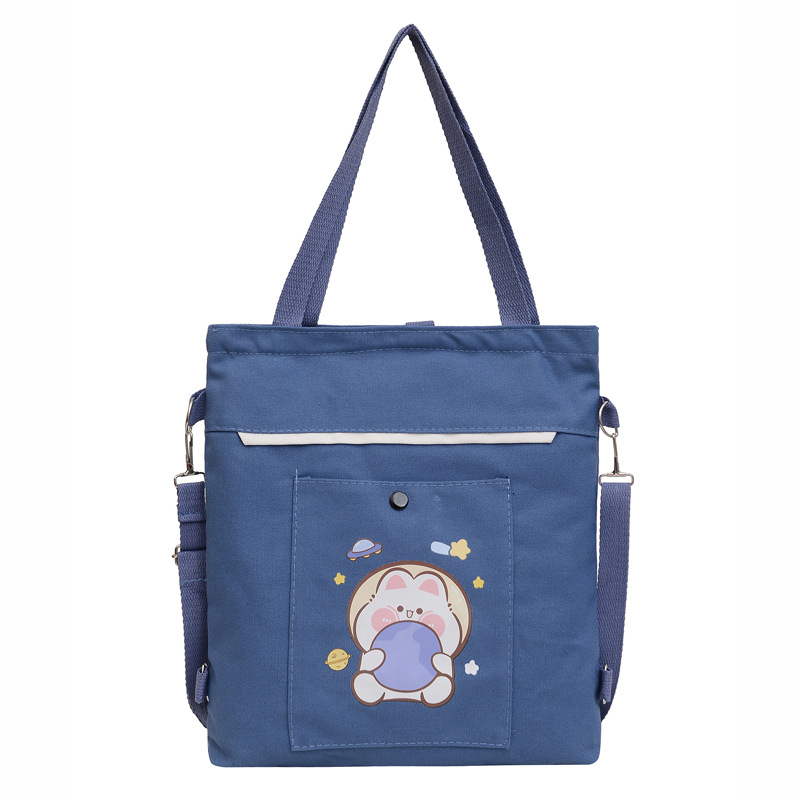 Wholesale of 2025 new cartoon casual canvas bags, large-capacity, fashionable and cute girl single-shoulder bags and tote crossbody bags Item Picture