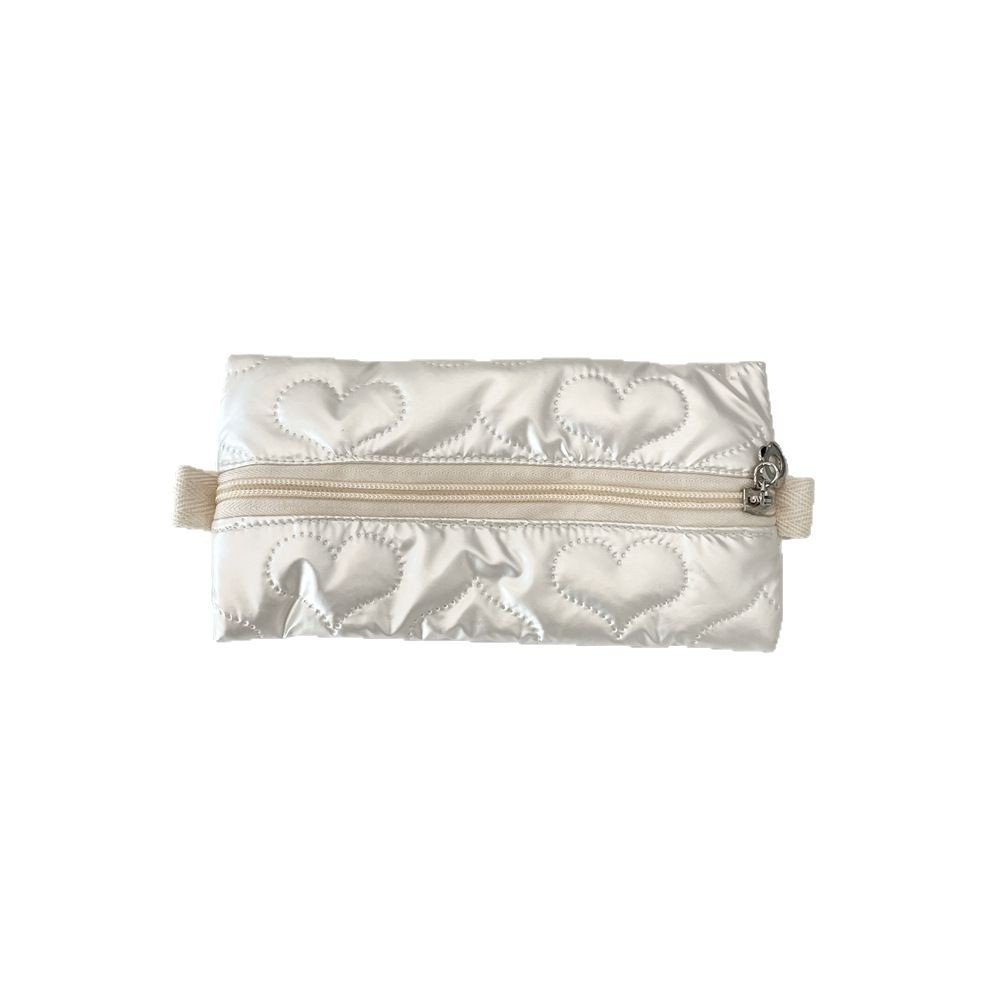 53262 pu new student pen case, a fresh and clean stationery storage bag with a bow and large capacity for pencil case storage Item Picture