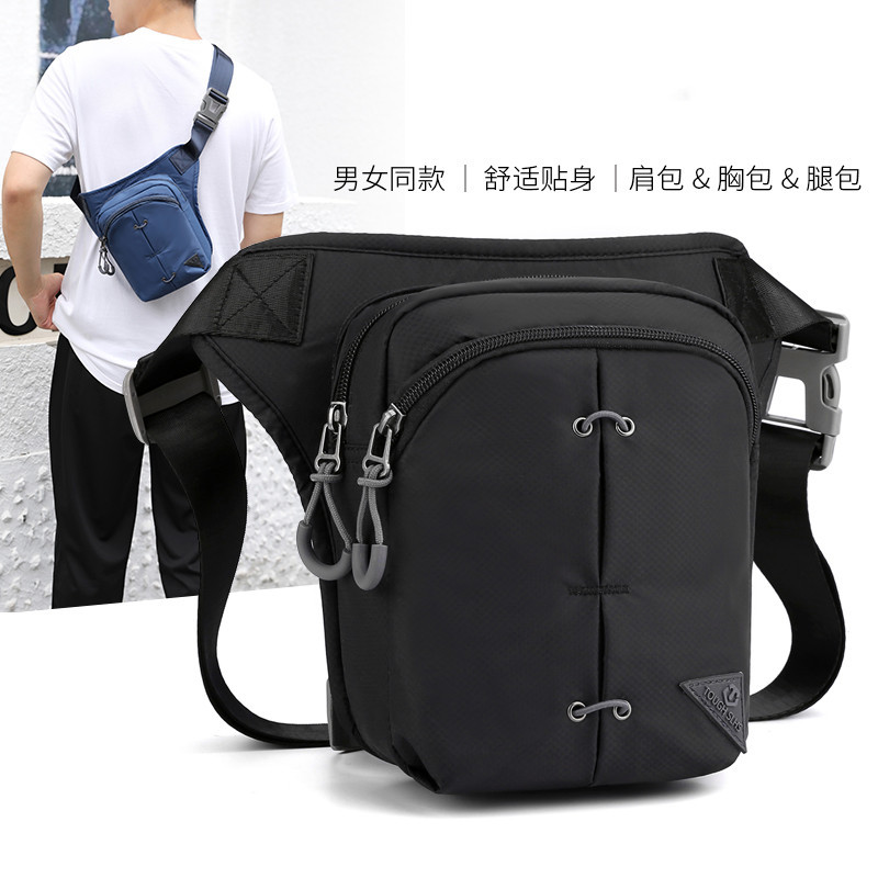 Cross-border exclusive new men's and women's outdoor leg bags, multi-functional sports waist bags, travel single-shoulder crossbody bags, cycling waist bags full figure