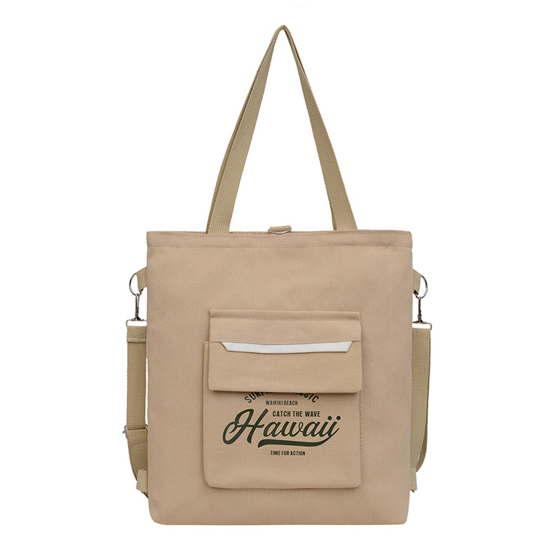 New student canvas bag with a niche design sense, single-shoulder crossbody bag, large capacity, ins versatile handbag wholesale Item Picture