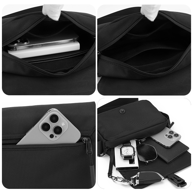 WEPOWER's new casual commuting single-shoulder crossbody bag features a large-capacity sports function, windproof and water-repellent cycling crossbody Item Picture