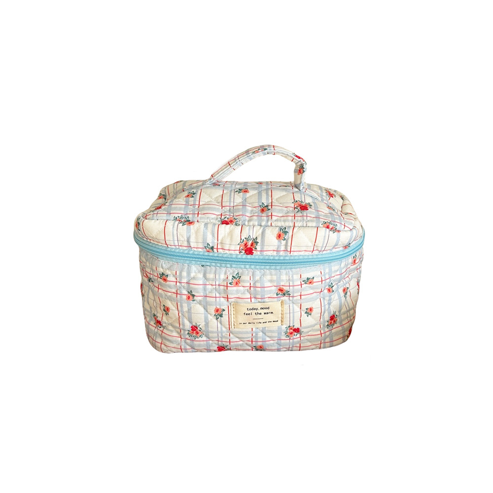 312022 Makeup bag, large-capacity storage bag for water, lotion and cosmetics, portable double-zipper toiletry bag Item Picture