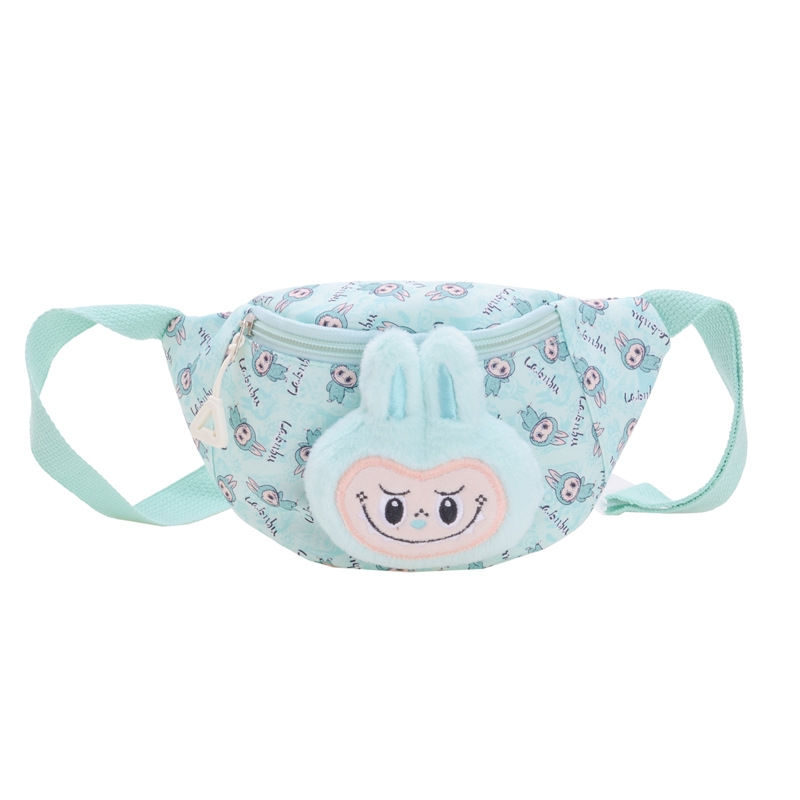 A new Korean-style children's chest bag with cute cartoon prints for boys and girls, a single-shoulder crossbody bag, and a lightweight sports waist bag for outings Item Picture