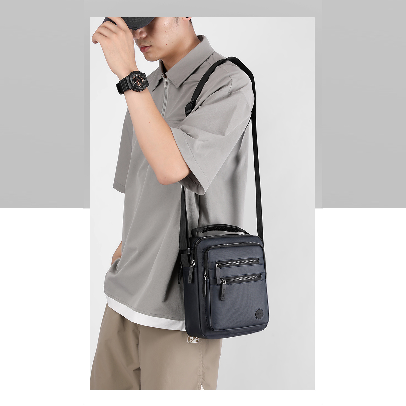 New Oxford fabric simple men's single-shoulder bag, casual sports travel bag, men's waterproof trendy bag, crossbody bag for foreign trade Application Scenario