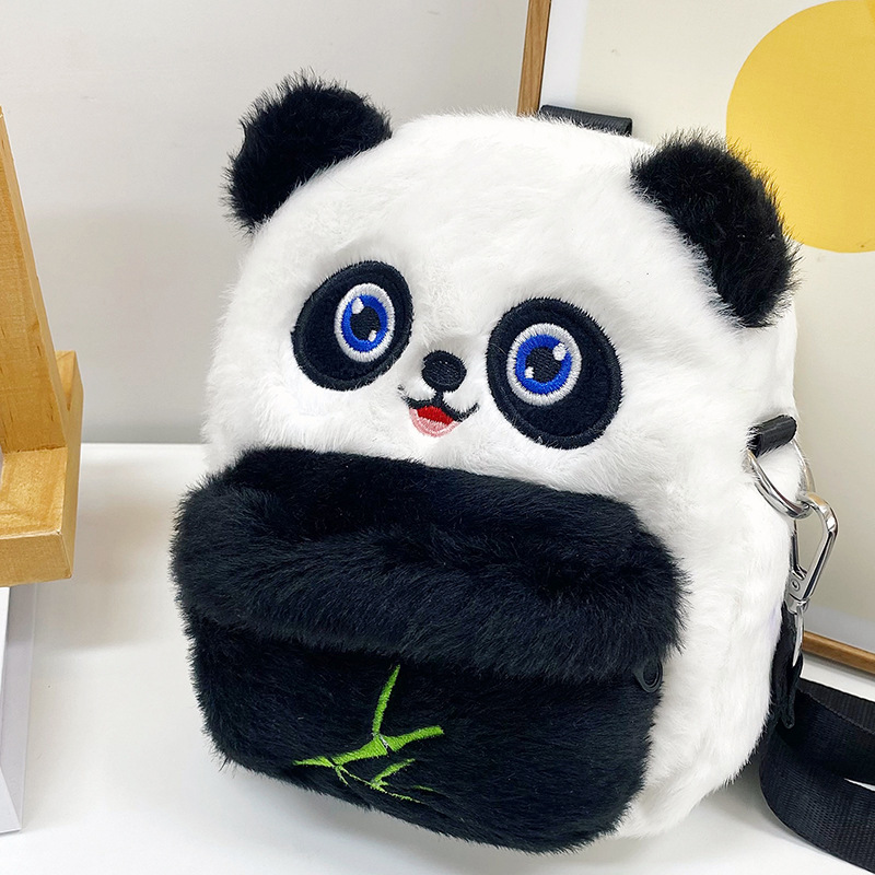 2023 Panda Backpack, Cute plush Bag, Little Bear Bag, Embroidered Backpack, Detachable Children's single-shoulder crossbody bag Application Scenario