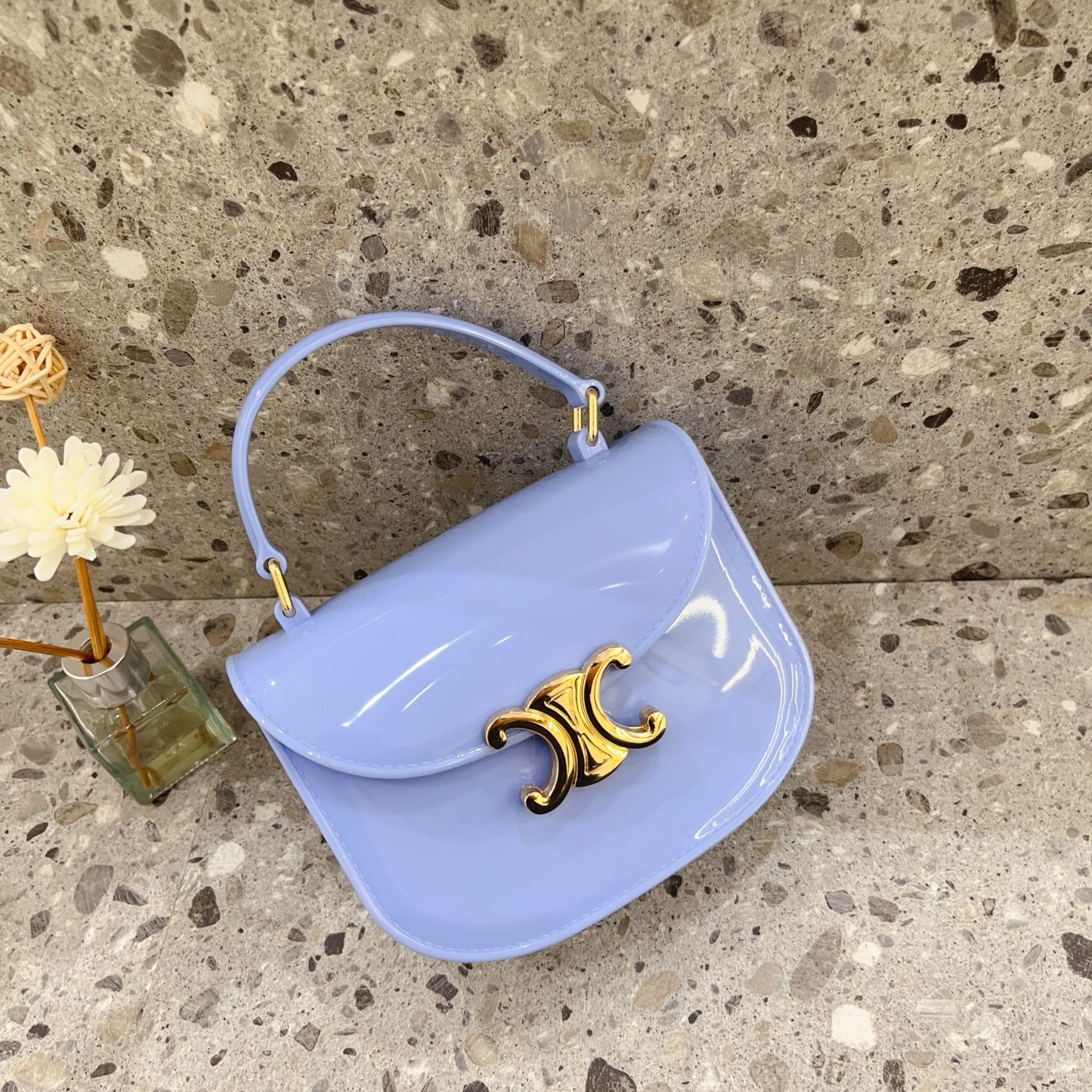 2025 Summer New style small round bag PVC plastic jelly handbag, single-shoulder crossbody chain women's fashionable small bag details Picture