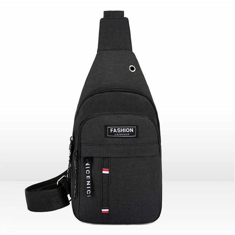 Trendy men's chest bag, Korean version, large-capacity waterproof crossbody bag, outdoor sports, cycling, high-end women's chest bag Item Picture