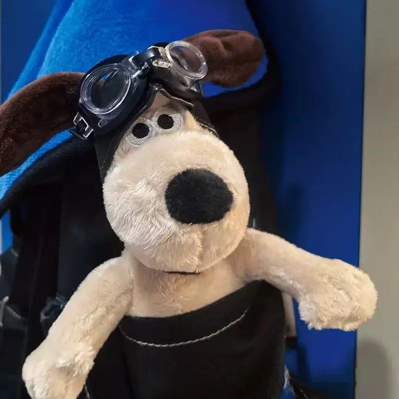 ins Boss Dog plush doll with glasses, toy figurine, stress-relieving toy, creative couple birthday gift details Picture